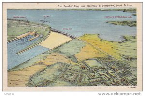 PICKSTOWN, South Dakota, 1930-1940's; Fort Randall Dam and Reservoir