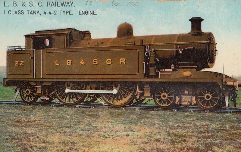 LB & SC Railway No 22 Train Old Postcard