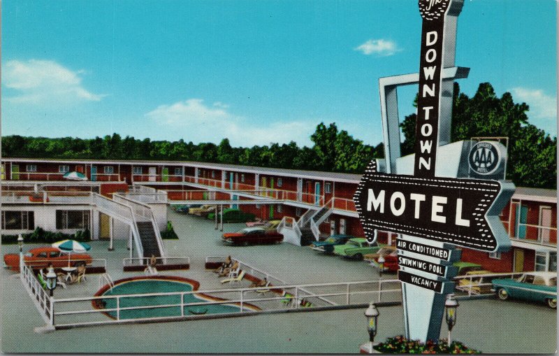 Downtown Motel Newport Arkansas Postcard PC432