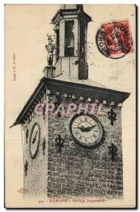 Postcard Ancient Romans Jacquemart Clock