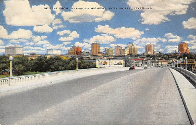 Skyline From Jacksboro Hoghway - Fort Worth, Texas TX  