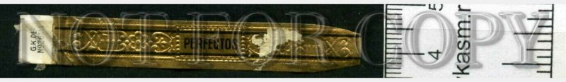 266917 PERFECTOS Vintage embossed cigar label