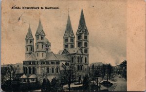 Netherlands Aloude Munsterkerk te Roermond Vintage Postcard C030