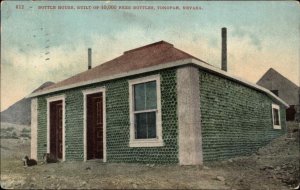 Tonopah Nevada NV Bottle House Dirt Road 1900s-10s Postcard
