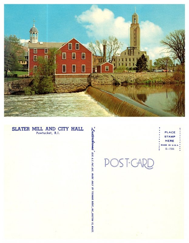 Slater Mill and City Hall, Pawtucket, Rhode Island (8713)