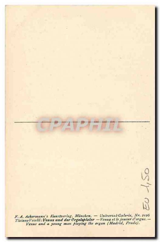 Old Postcard Nude erotic Tiziano