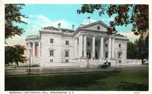 Vintage Postcard 1920s Memorial Continental Hall Washington D. C. Dist. Columbia