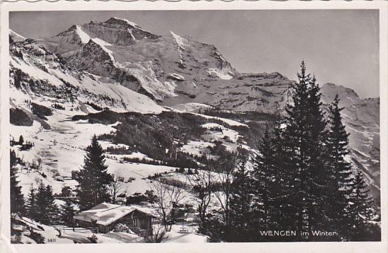 Switzerland Wengen im Winter mit Jungfrau Photo