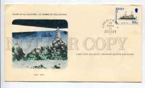 424703 JERSEY 1978 year Lighthouse First Day COVER certificate w/ signature
