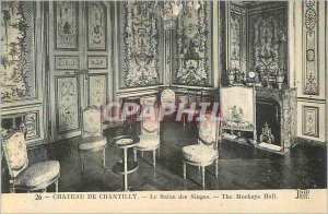 Old Postcard Chateau de Chantilly The Monkey Lounge