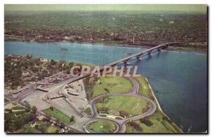 Old Postcard Aerial View Of The World Famed Peace Bridge