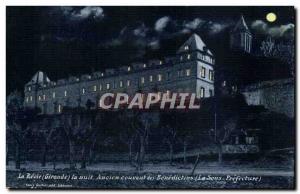 Old Postcard Reole the night Old convent of Benedictine (sub prefecture)