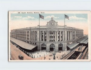 Postcard South Station, Boston, Massachusetts