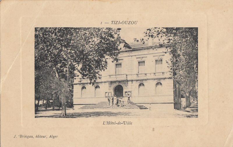 Algeria Tizi-Ouzou city hall postcard