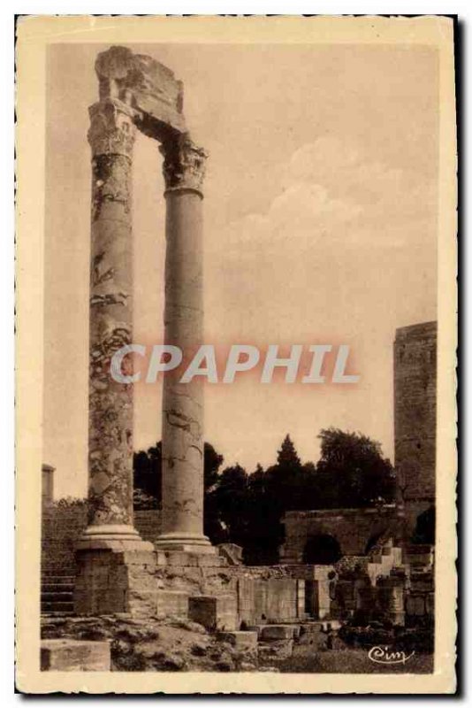 Old Postcard Arles - The Theater Antique - Columns