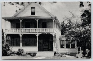 Permaquid Beach Maine~Laughton House & Cabins~1957 B&W Postcard