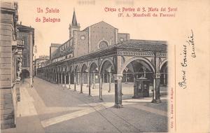 B92952 un saluto da bologna chiesa e portico di s maria dei servi italy