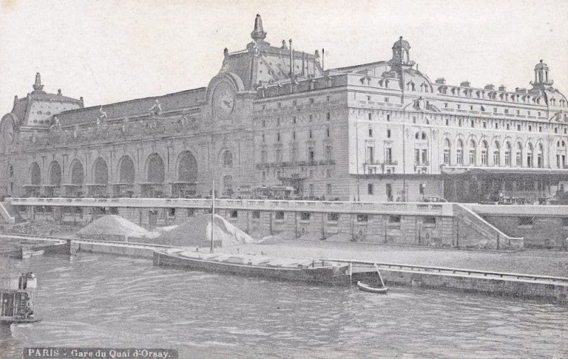 Paris Gare De Quai D'Orsay Old Postcard