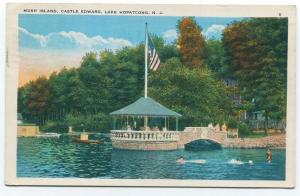 Mush Island Castle Edward Lake Hopatcong NJ Postcard
