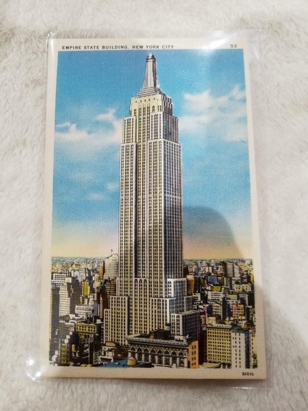 Antique Postcard, Empire State Building, New York City