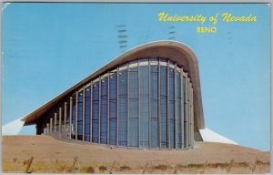 Vintage University of Nevada Reno Atmospherium & Planetarium Postcard 1966 H81