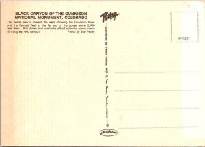 2~4X6 Postcards Gunnison, CO Colorado  BIRD'S EYE VIEW~W MOUNTAIN & BLACK CANYON