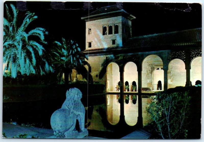 M-53120 The Alhambra Lighted Partal Gardens Granada Spain