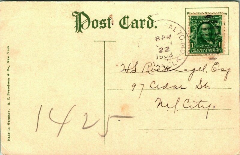 Post Office Building Baltimore Maryland MD 1908 DB Postcard C12