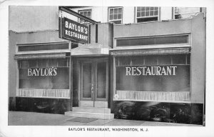 Baylor's Restaurant Washington NJ New Jersey Vintage Postcard American Home