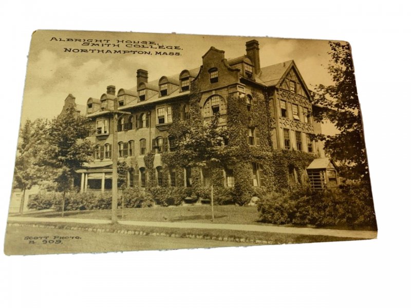 Postcard RPPC View of Albright House at Smith College, Northampton, MA.  aa6