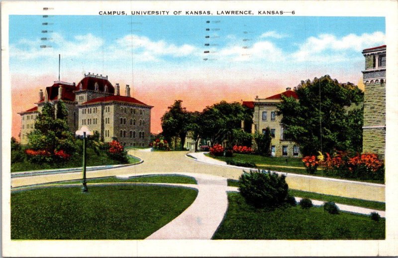 Kansas Lawrence University Of Kansas Campus 1950