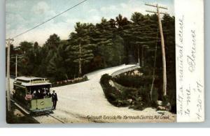 Falmouth Foreside ME Trolley c1910 Postcard