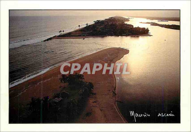 Modern Postcard Republic of Ivory Coast Aerial View of Grand Lahou Camp Lahou...