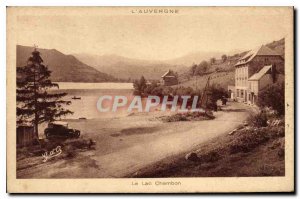 Old Postcard Auvergne Lac Chambon