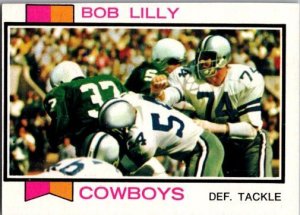 1973 Topps Football Card Bob Lilly Dallas Cowboys sk2616