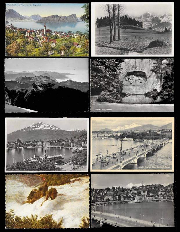 Postcard Tour of Switzerland (136) postcards Unused & Used Fresh c1900s-1930s