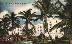 Vintage Postcard Miami Miramar One Hotel For Discriminating People Miami Florida