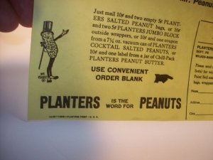 Mr Peanut Vintage Paint Set Planters Paper Sales Flyer 1955 Original Advertising