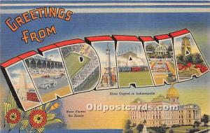 Greetings from Indiana, IN, USA Large Letter Unused 