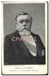 Postcard Old Armand Fallieres President of the Republic