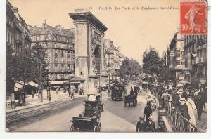 BF11655 la porte et le boulevard siant denis  paris france  front/back image