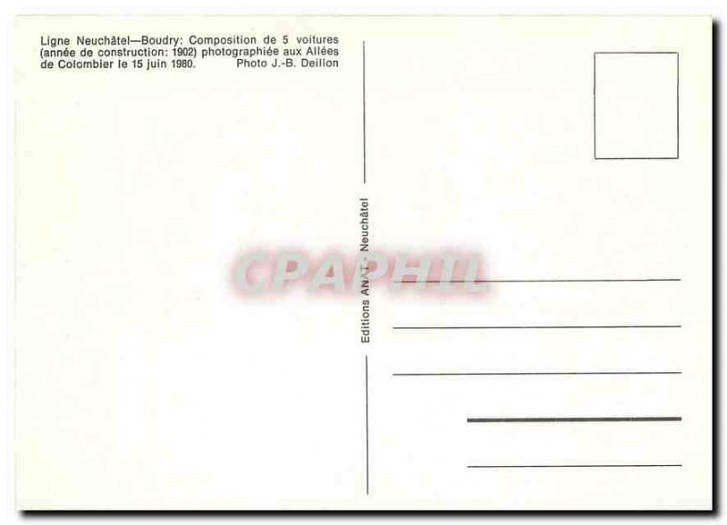 Postcard Modern Line-Neuchatel Boudry