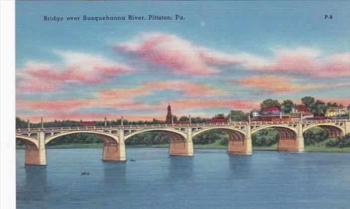 Pennsylvania Pittston Bridge Over Susquehanna River