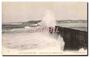 Old Postcard Saint Jean de Luz Favorite Sea breakwater Socoa