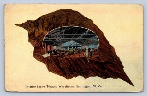 J87/ Huntington West Virginia Postcard c1910 Interior Tobacco Warehouse 262