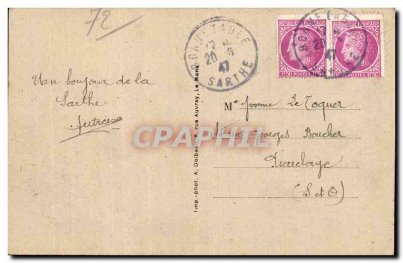 Old Postcard Bonnetable The castle and lake