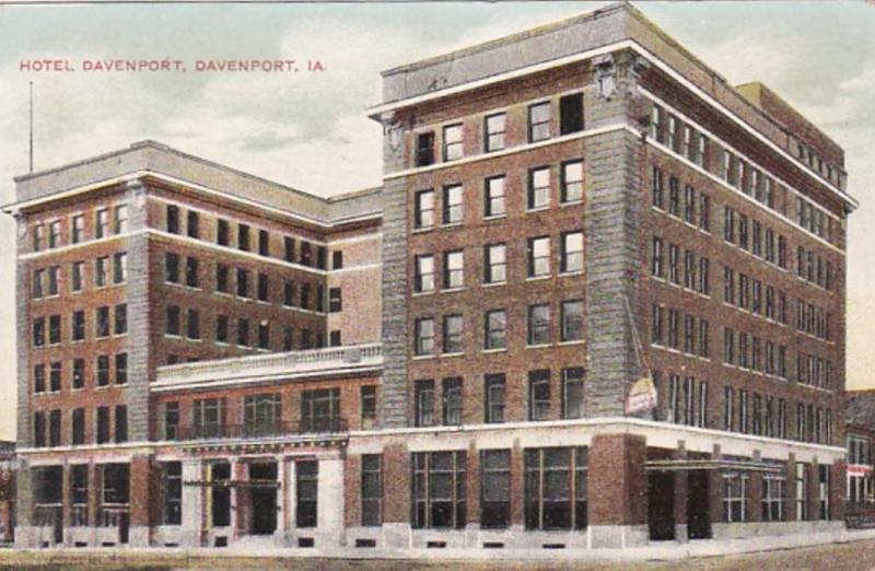 Iowa Davenport Hotel Davenport 1908