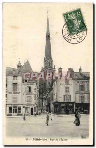 Pithiviers Old Postcard Rue de l & # 39eglise