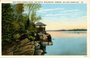 VT - Burlington. Lake Champlain, Red Rocks, Rock Road Summer House