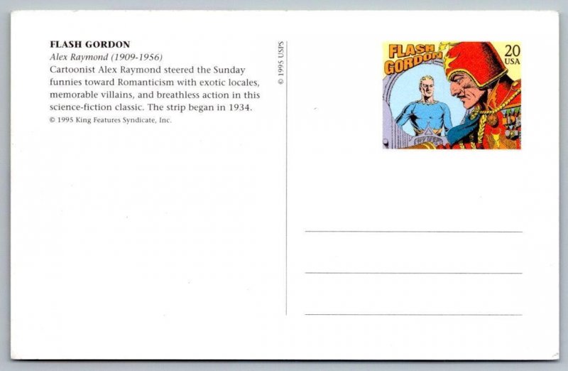 FLASH GORDON by ALEX RAYMOND 1995 USPS COMIC STRIP SERIES POSTCARD